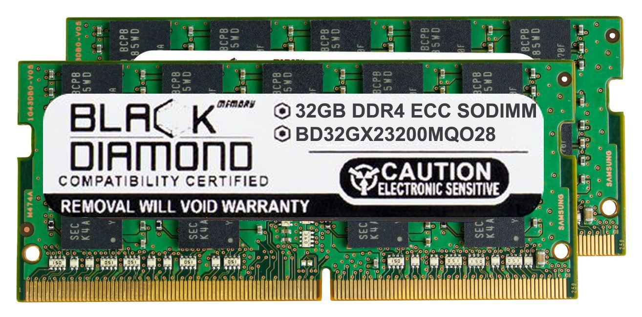 64GB Kit (2x32GB DDR4 3200 ECC SODIMM Memory 260-pin (2Rx8