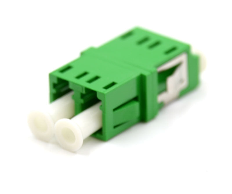 LC/APC to LC/APC Duplex Single Mode Plastic Fiber Optic Adapter/Coupler without Flange