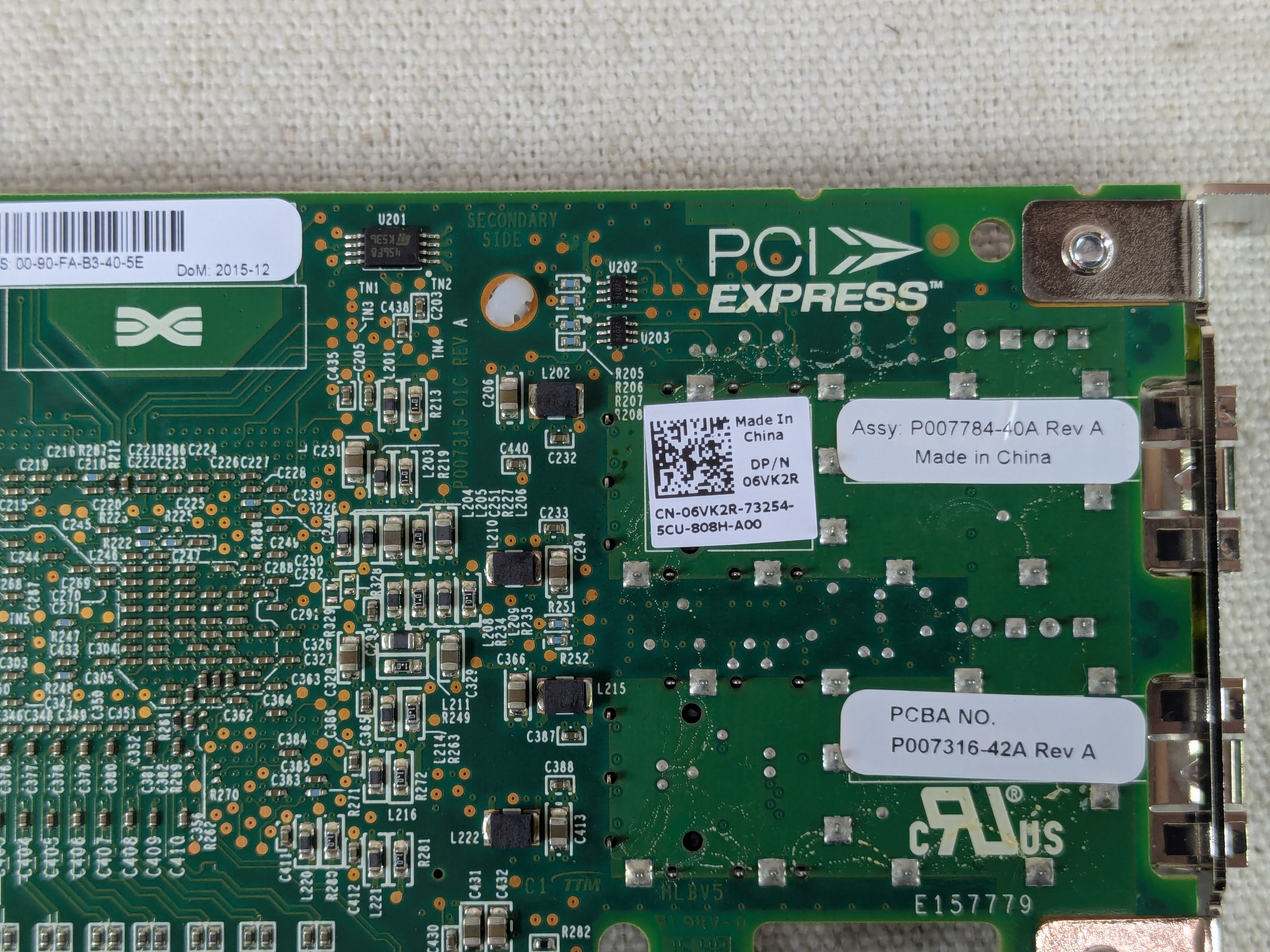 Dell 6VK2R Emulex LPE16002 Dual-Port 16Gb/s FC HBA Low Profile