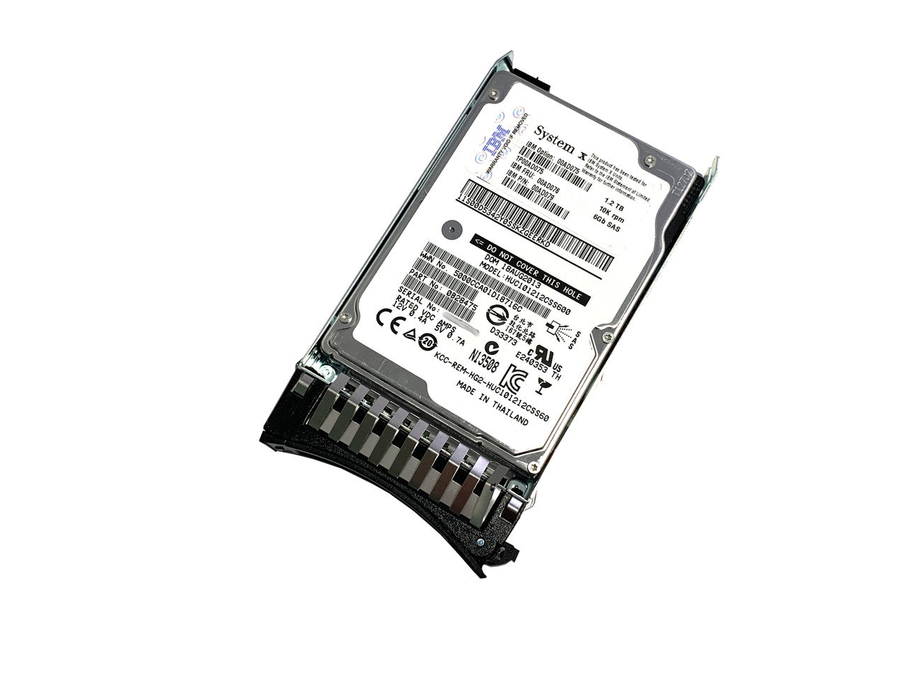 00AD075 IBM 1.2TB 6G 10K RPM SAS 2.5” G2 Hard Drive