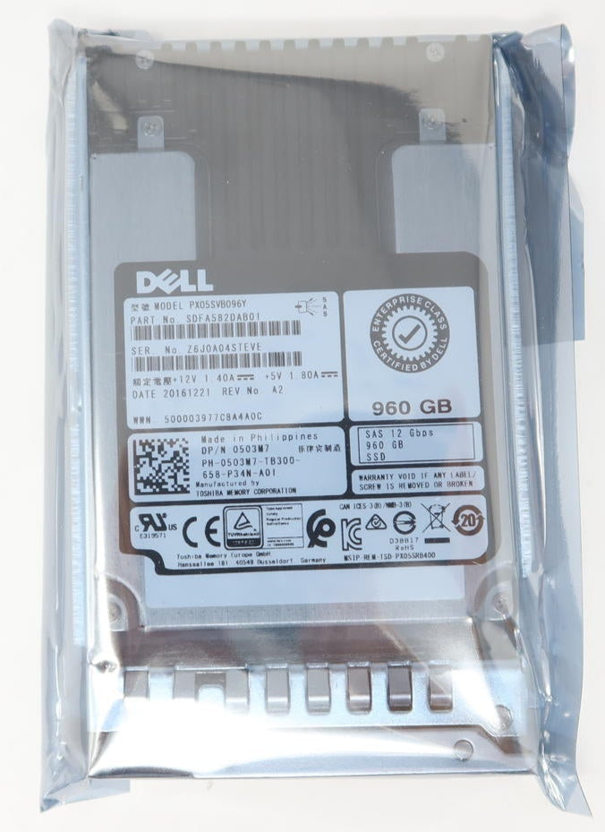 Dell 0503M7 PX05SVB096Y - 960GB 12Gb/s SAS 2.5-Inch SSD | Alo Tech Solutions