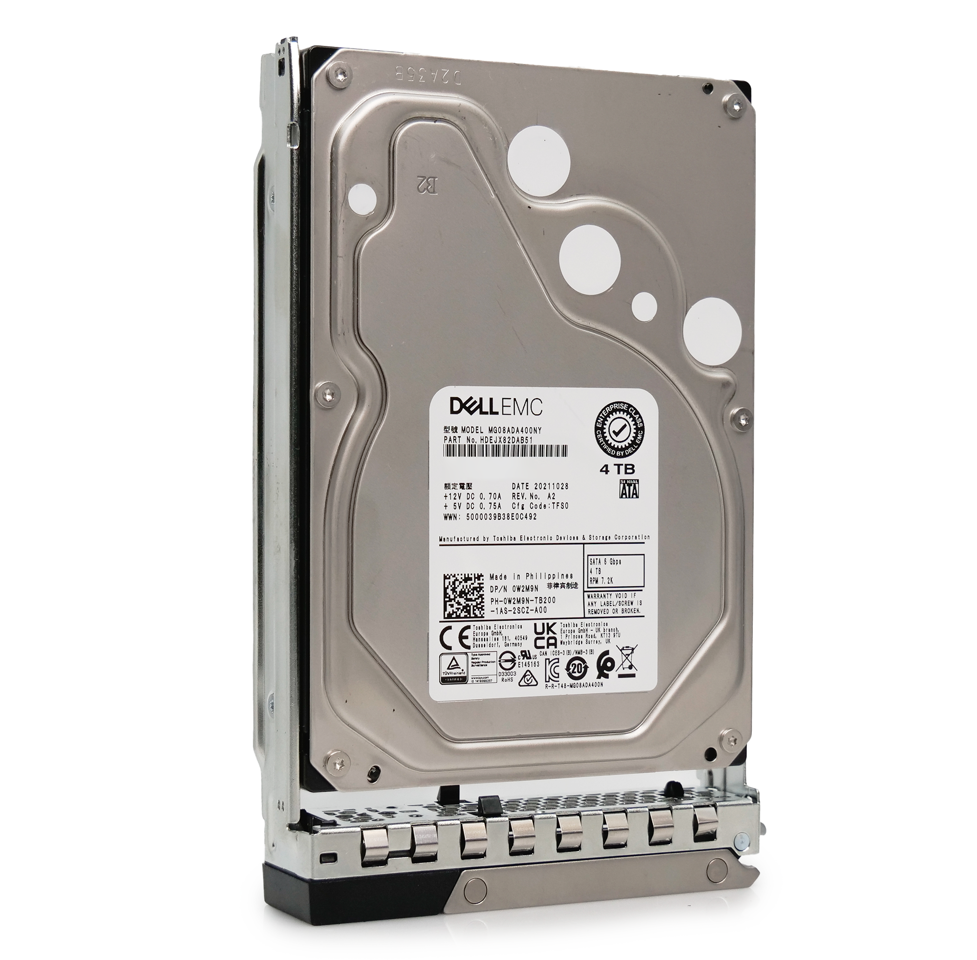Dell G14 19W0R 4TB 7.2K RPM SATA 6Gb/s 512n 3.5in Hard Drive