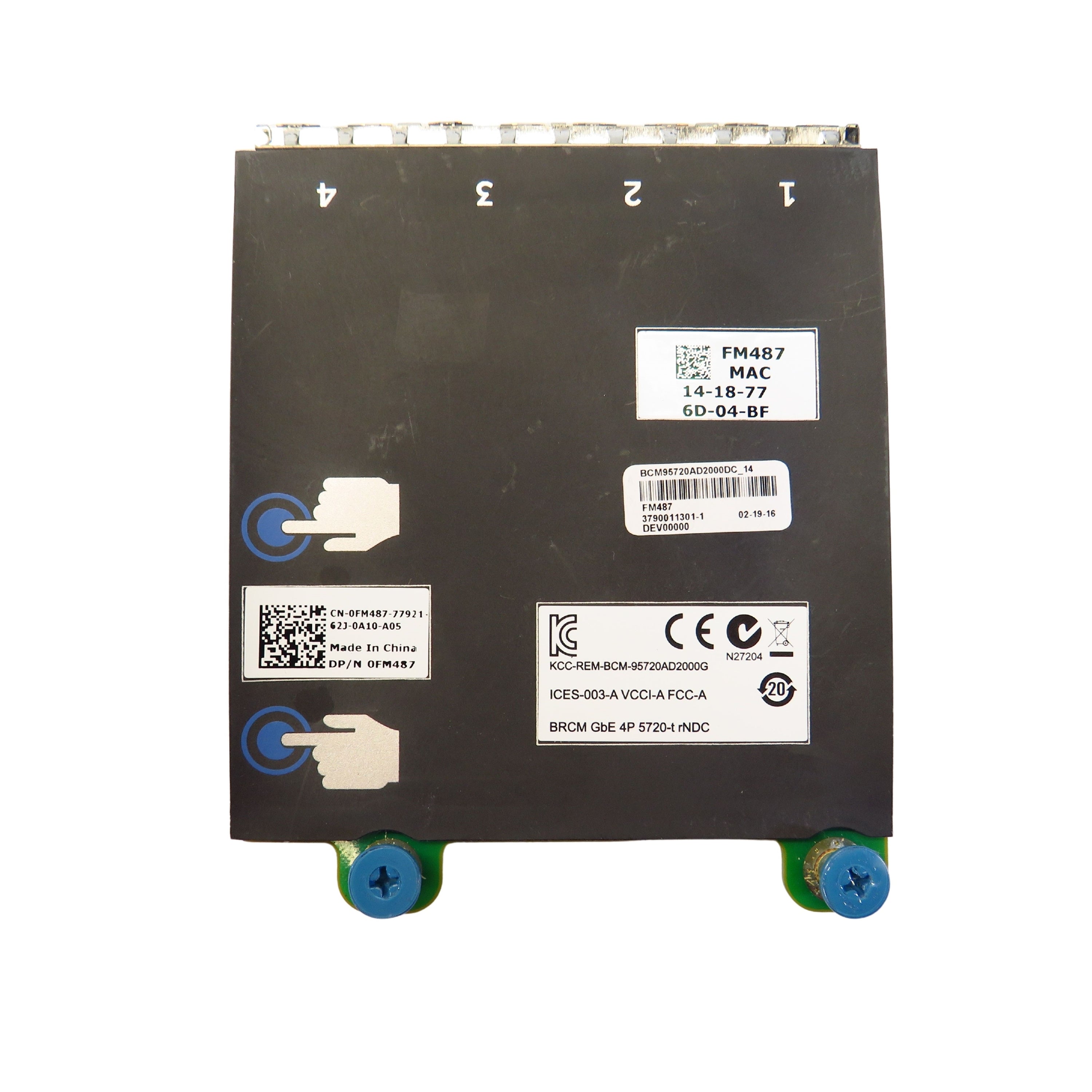 Dell FM487 Quad Port Gigabit 5720 NIC Network Interface Card (Refurbished)