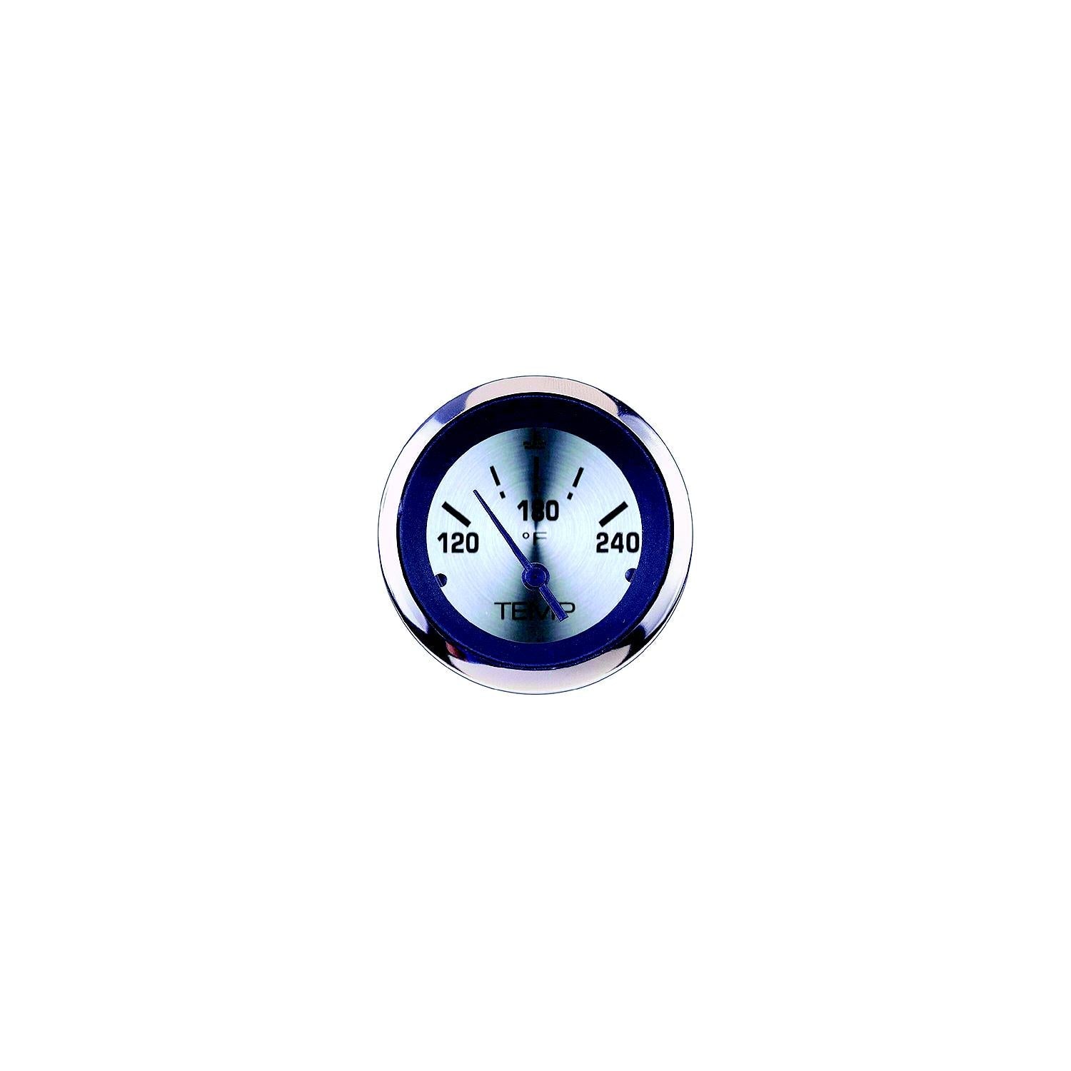 Sierra 63480P Sterling Series 2" Water Temperature Gauge, Stainless Steel Electric, 120-240 F Dial Range, Requires "D" Sender