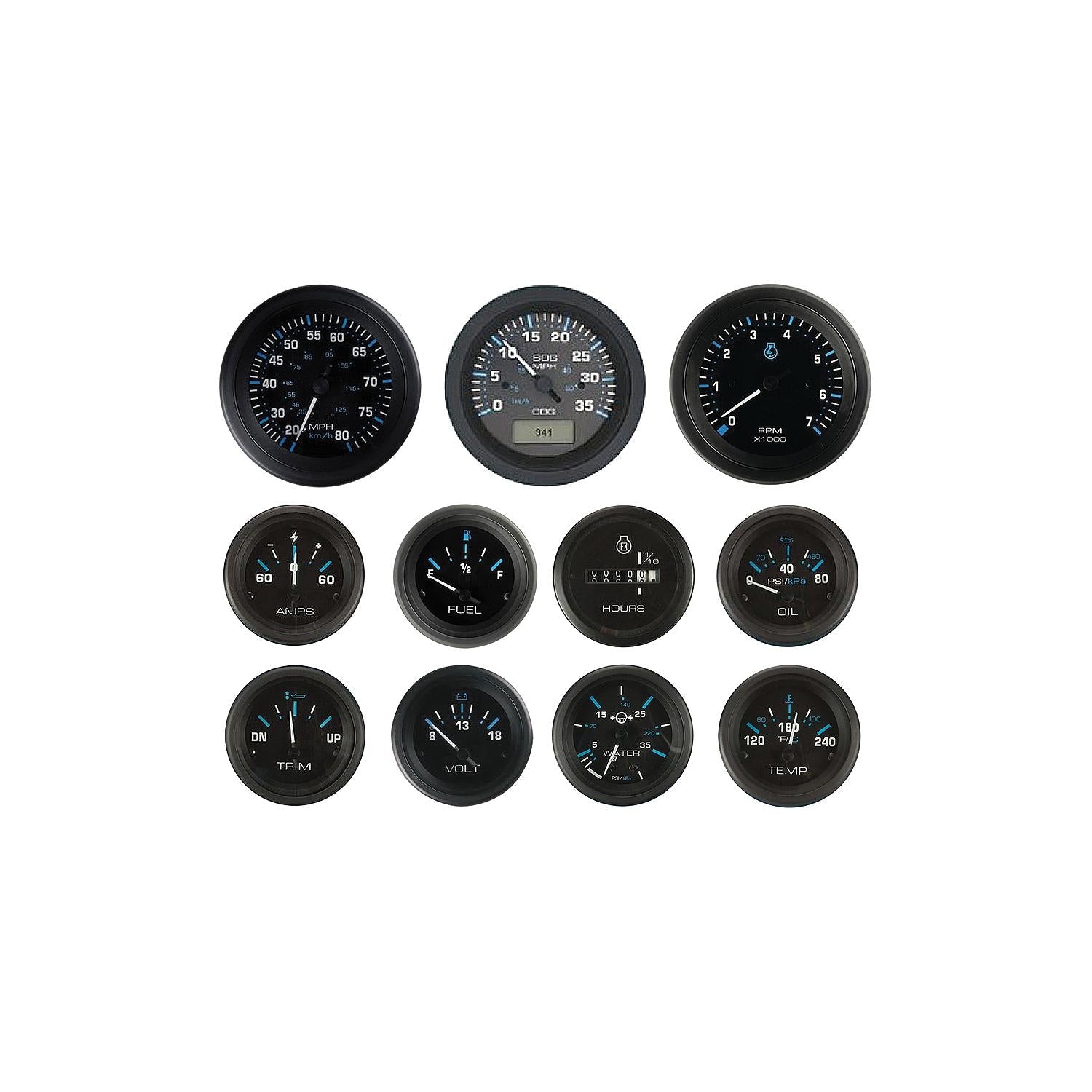 Sierra 68389P Eclipse Ammeter 60-0-60