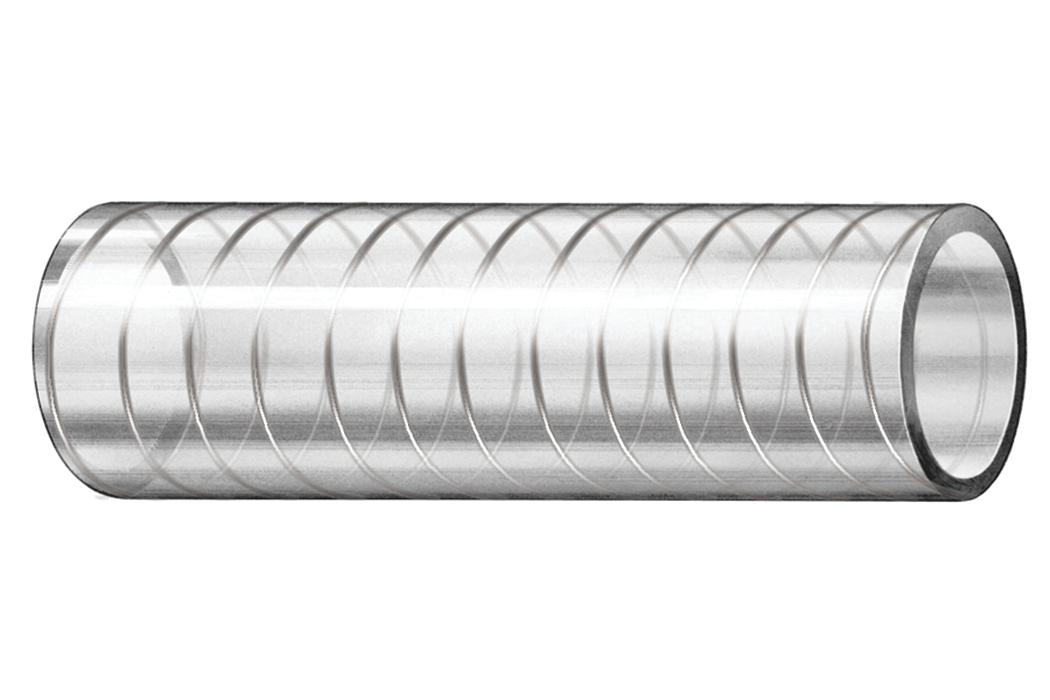 Trident Marine 163-1126 Trident Wire Reinforced Clear PVC Hose (FDA), 1-1/2" x 50'