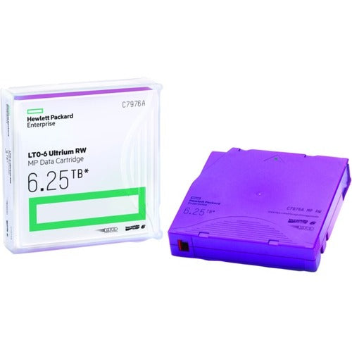 Hewlett Packard HPE LTO-6 6.25TB Ultrium RW Cartridge, 2775.59 ft, C7976A