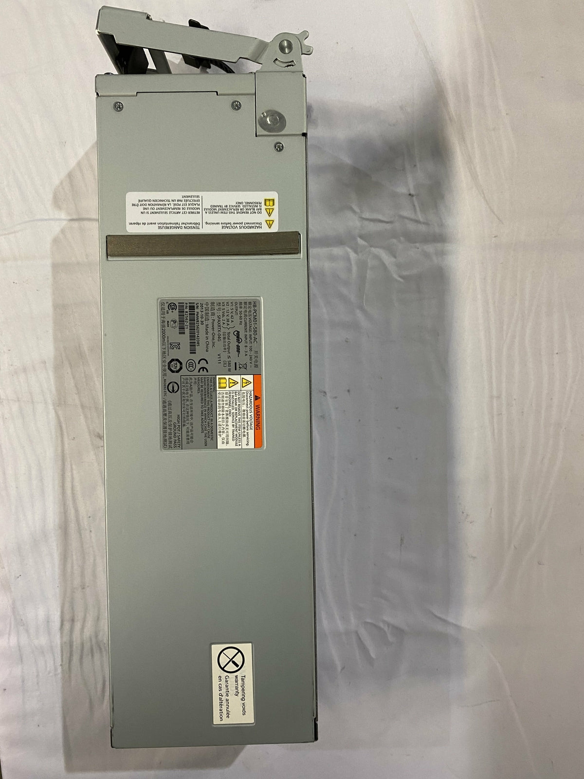 IBM 85Y6074 V7000 580W Power Supply - Side View | Alo Tech Solutions