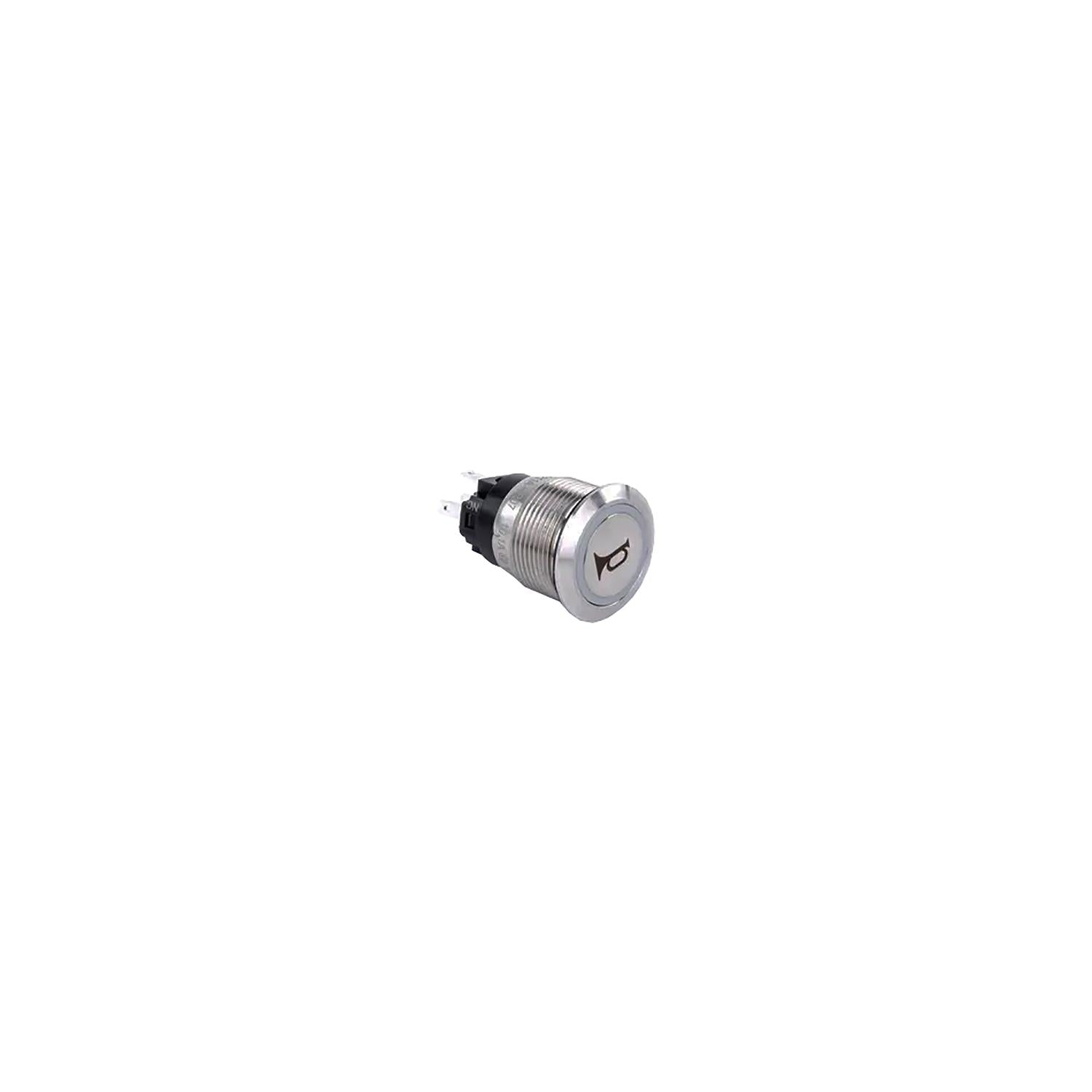 Sierra AV10050R Push-Button Switch, Off/On, Red Halo LED w/Horn Symbol