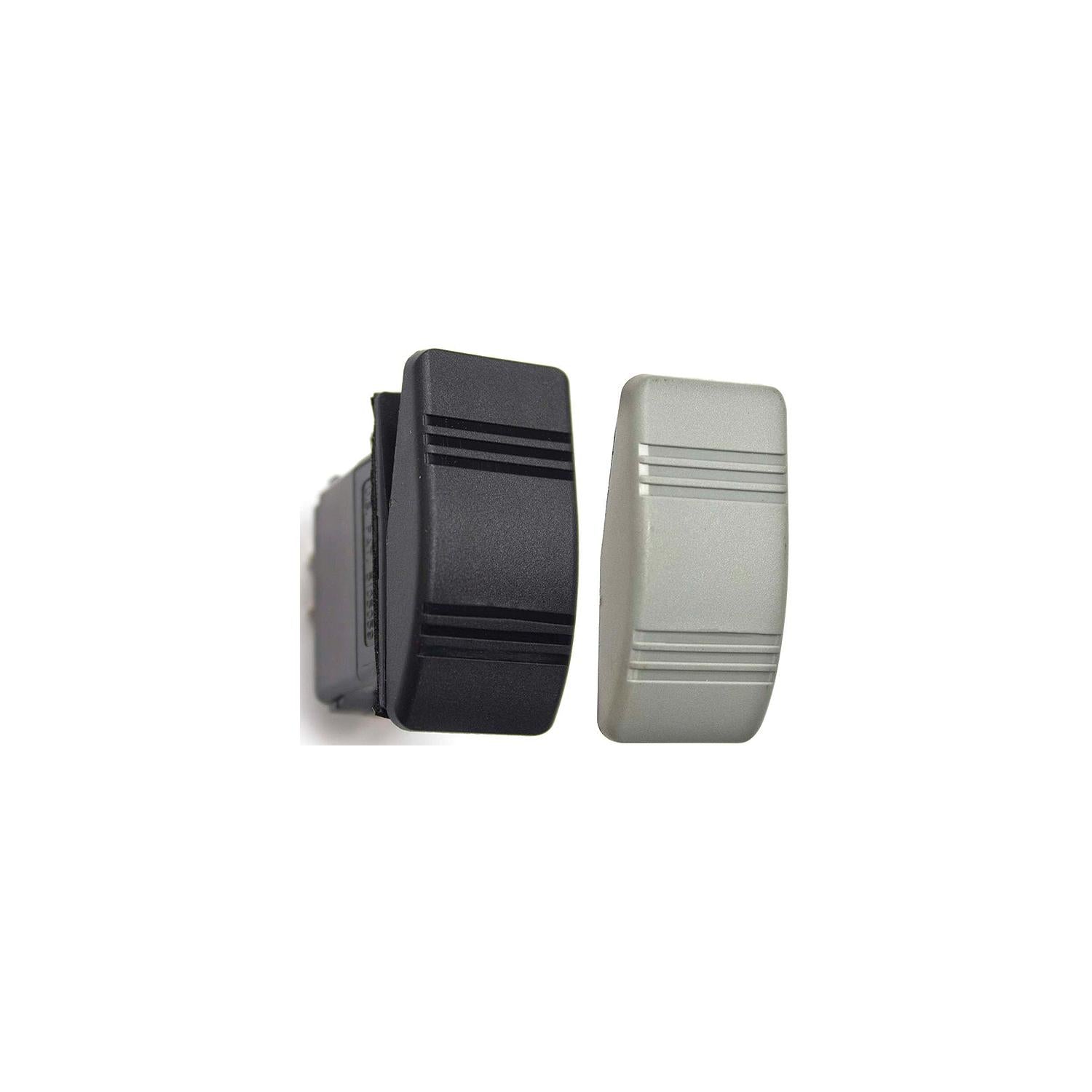 Sierra RK19710TP Contura III Non-Illuminated Weather Resistant Rocker Switch, Mom On/Off, Black & Gray