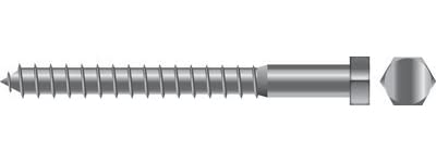Seachoice SC1270 Lag Screw, 5/16 x 2"