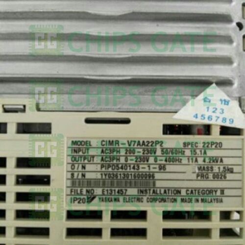 Yaskawa PLC inverter CIMR-V7AA22P2 220V 2.2KW with 60days