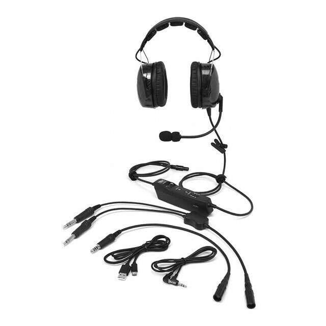 TELY Ace ANR Headset - Lemo (6 Pin Plug With Adapters