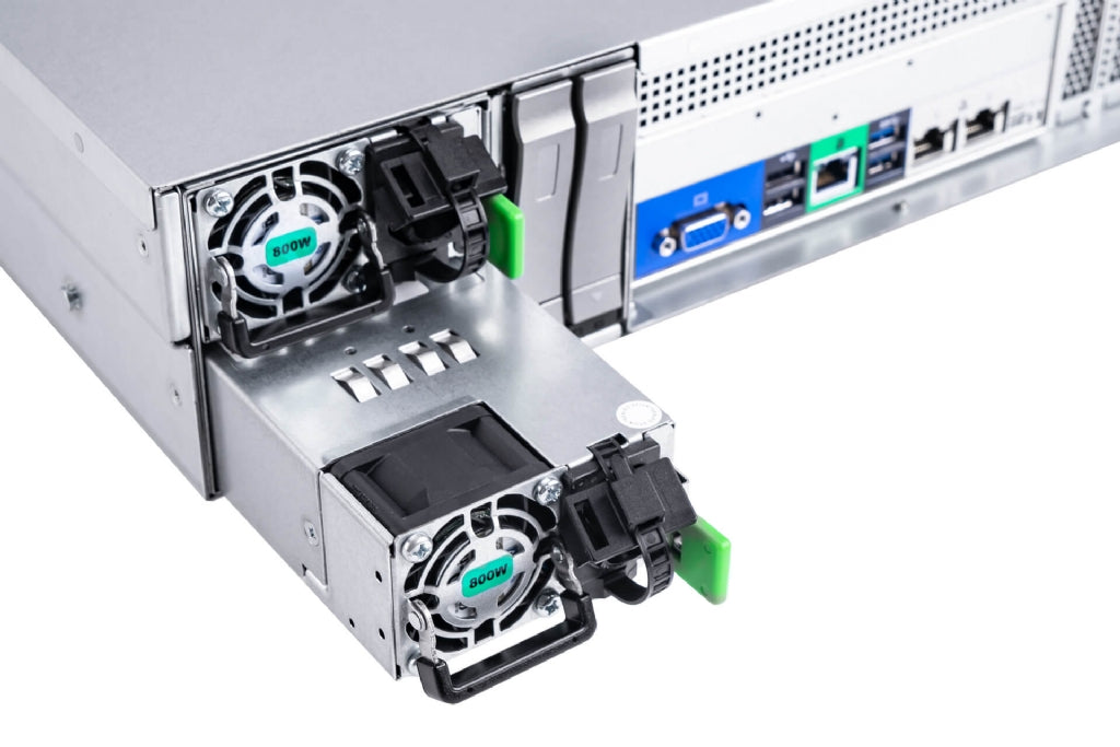 In-Win IW-RS208-07 - 2U Server Chassis with 8x SATA/SAS/NVMe Hot-Swap Bays - Includes 800W CRPS Redundant PSU and Rail Kit