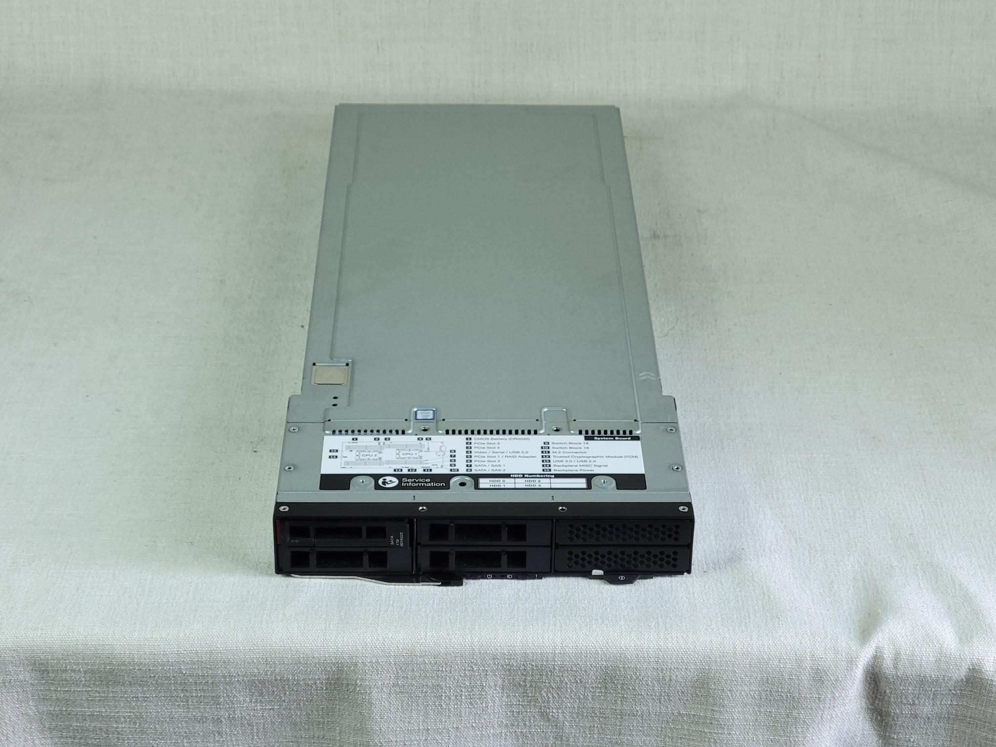 Lenovo SD530 CTO Node Server for 7X20 ThinkSystem D2 Enclosure - 2x Heatsink, BP