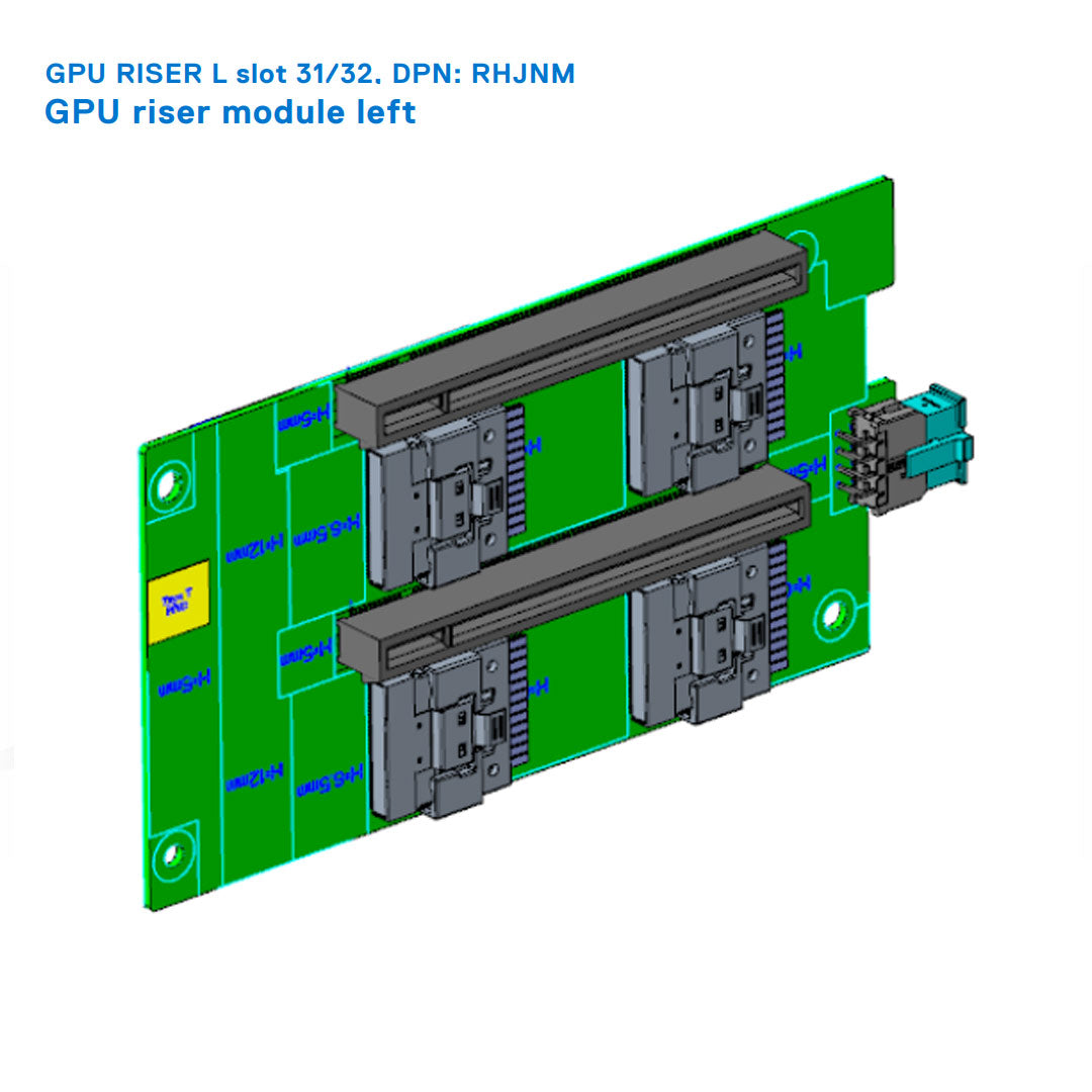 RHJNM — GPU Riser Left | Dell PowerEdge R750xa