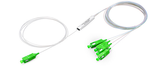 1x4 PLC Fiber Splitter, SC/APC, Mini Module, 900um, Singlemode