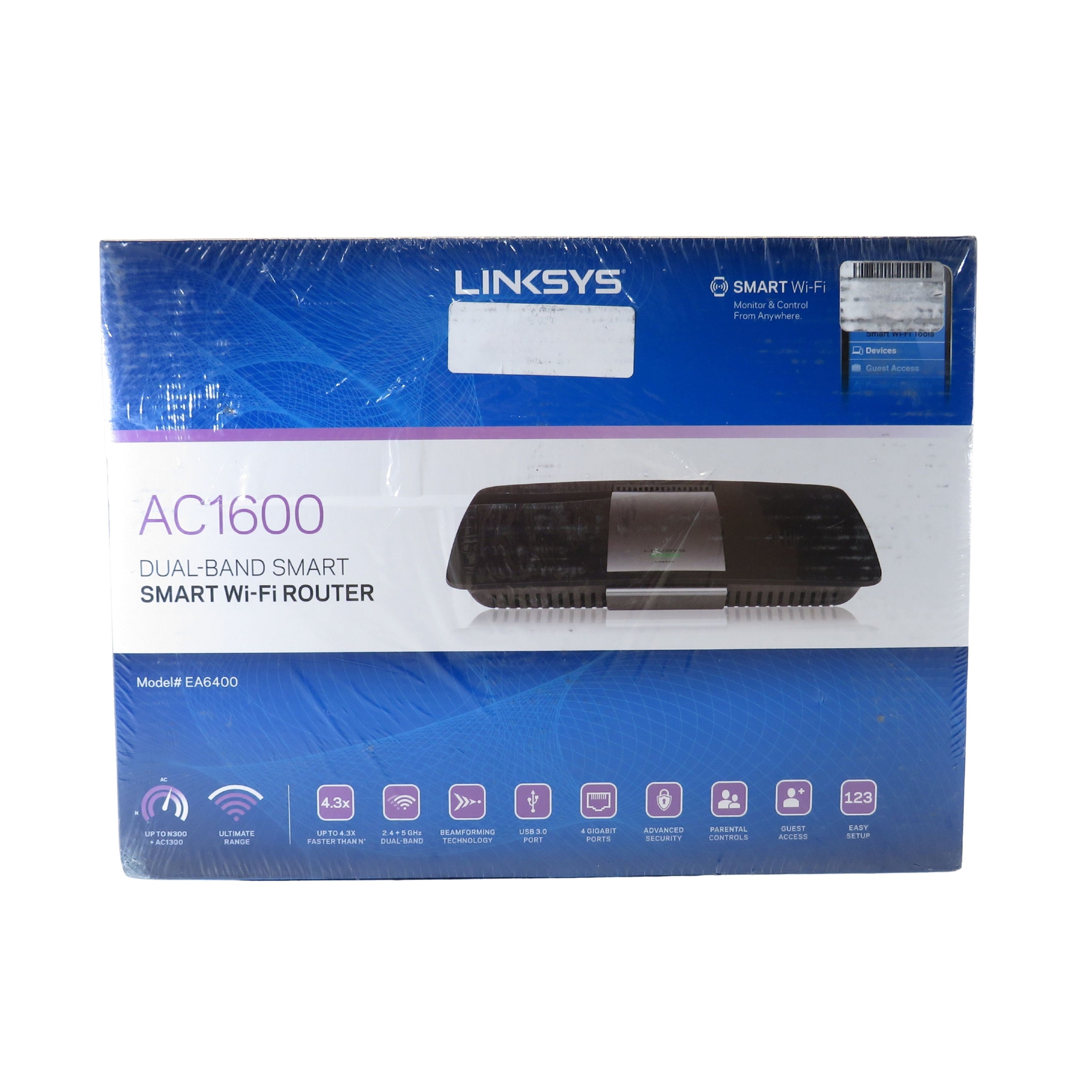 Linksys EA6400 Dual-band 802.11ac AC1600 Smart Wi-Fi Router