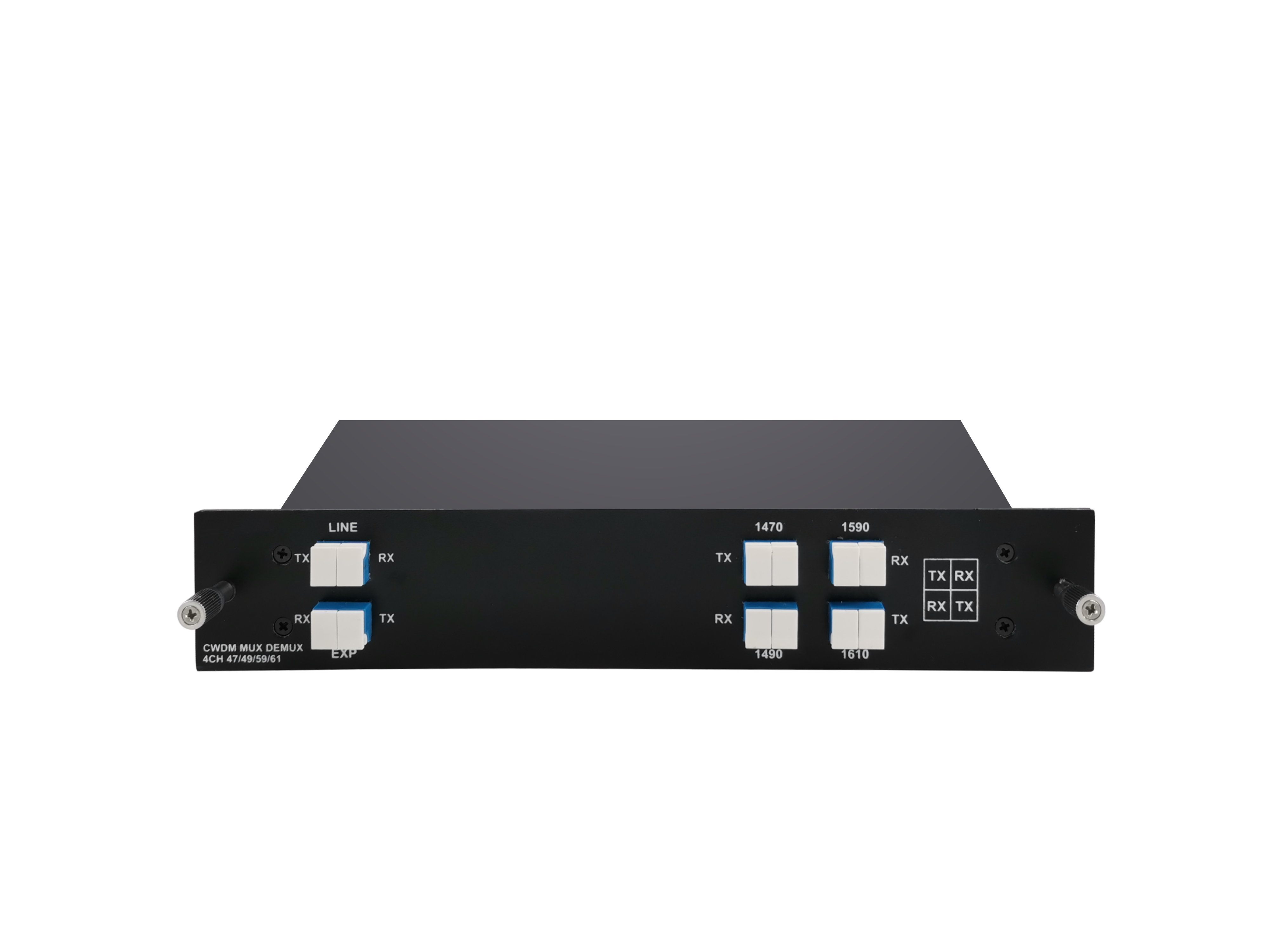 4CH with Monitor LC/UPC, Dual Fiber, Low Insertion Loss CWDM Mux Demux, FMU Series Plug-in Module