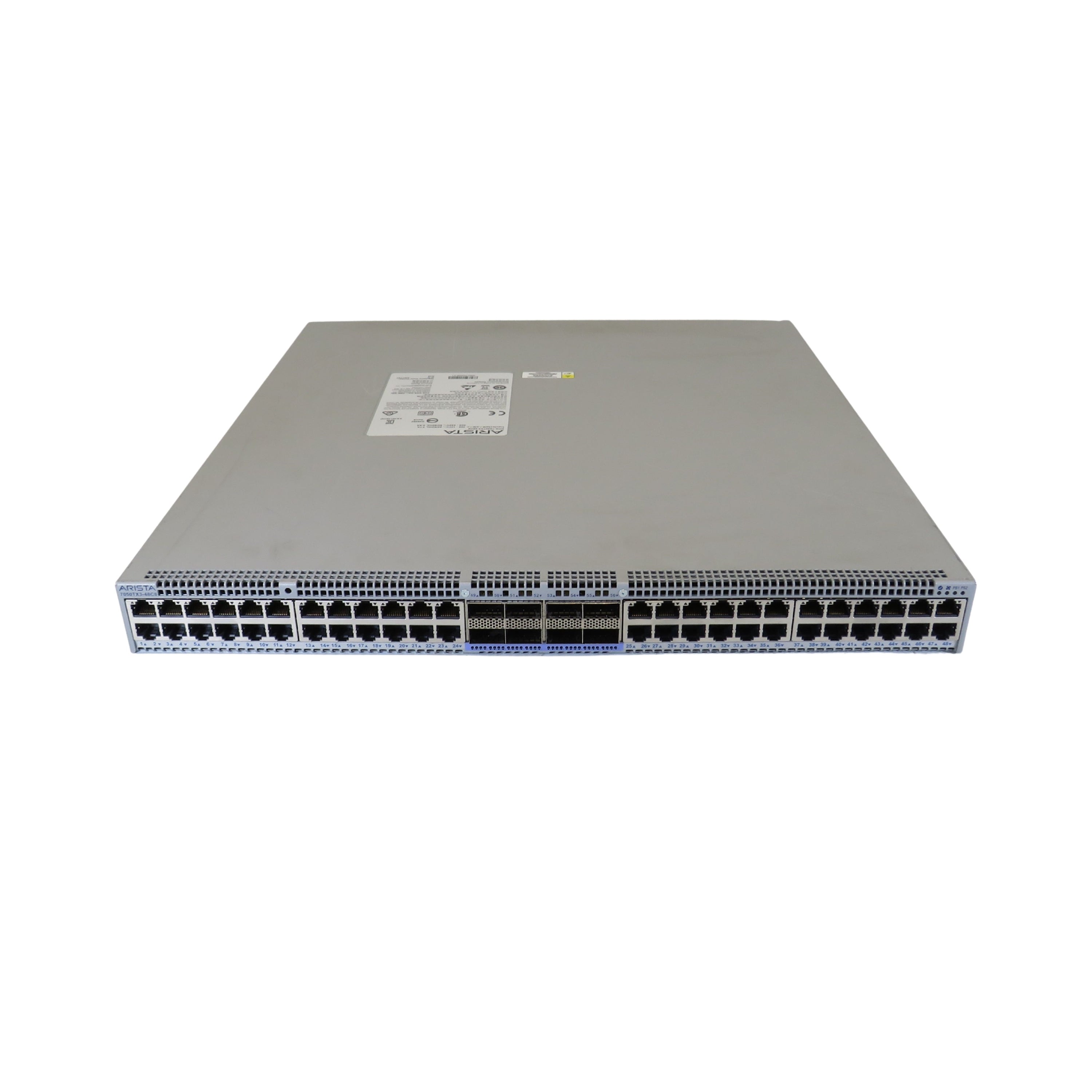 Arista DCS-7050TX3-48C8-R 7050X3 48x10GBaseT & 8x100GbE QSFP100 Switch R-to-F (Refurbished)