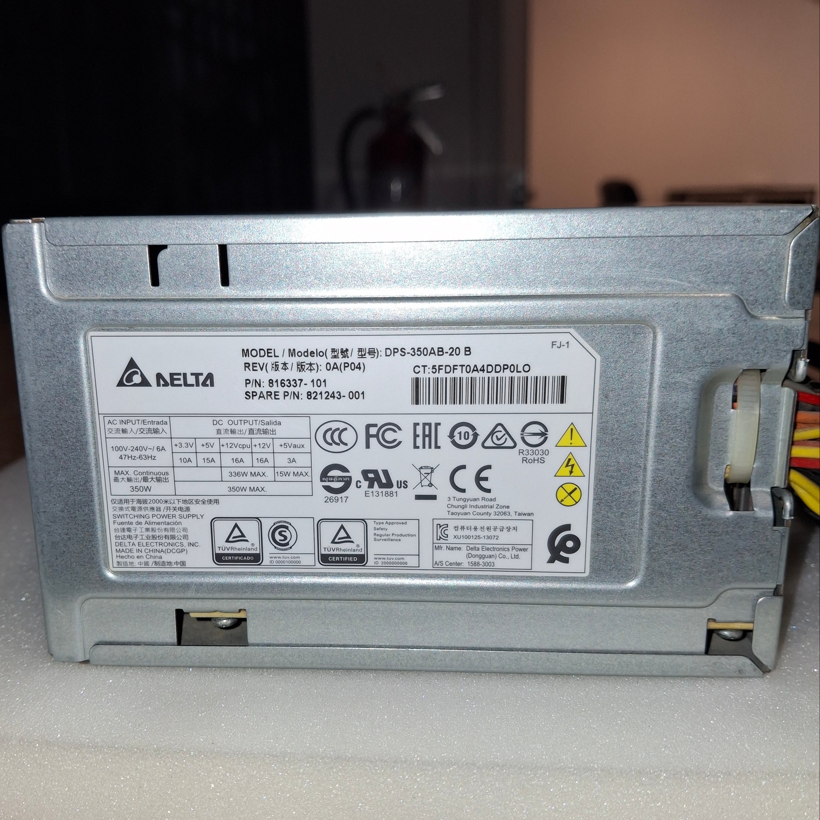 HPE 816337-001 821243-001 - 350W Non Hot Plug Power Supply ML30 Gen9 | Alo Tech Solutions