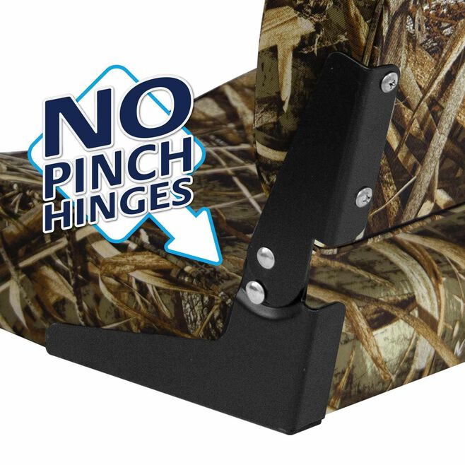 Wise 3312-733 Low Back Promotional Boat Seat, Real Tree Max 5 Camo, 16.25"D x 16"W x 18"H