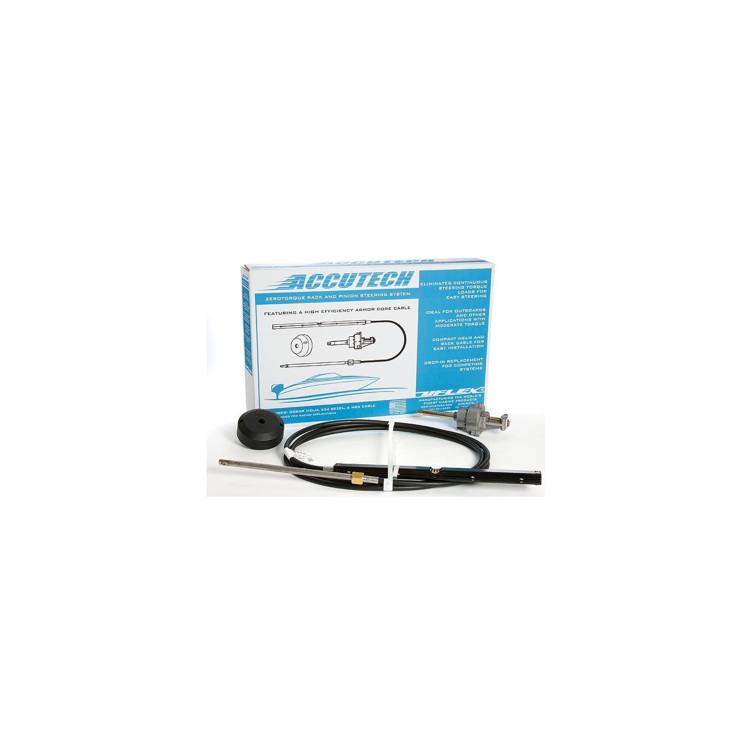 Uflex ACCUTECH13 13' Zerotorque Feedback Rack Steering System