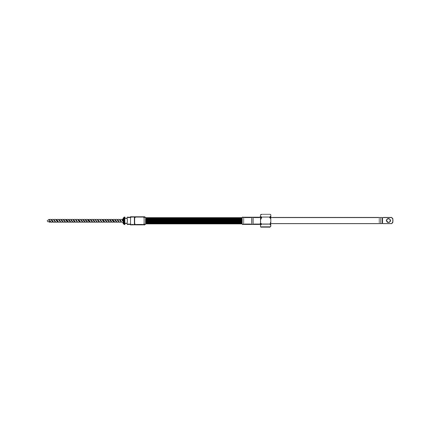 Uflex M66X26 Rotary Steering Cable, Universal QC (Replaces Uflex, Morse 290, Teleflex SSC62), 26'