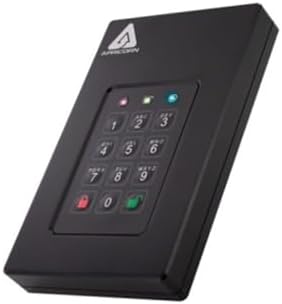 Apricorn 2TB Aegis Fortress L3- FIPS Level 3 Validated USB 3.0 Hardware Encrypted Portable Drive (AFL3-2TB , black