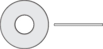 Seachoice SC3283 Nylon Flat Washer #6, 0.32" Thick, OD 3/8"
