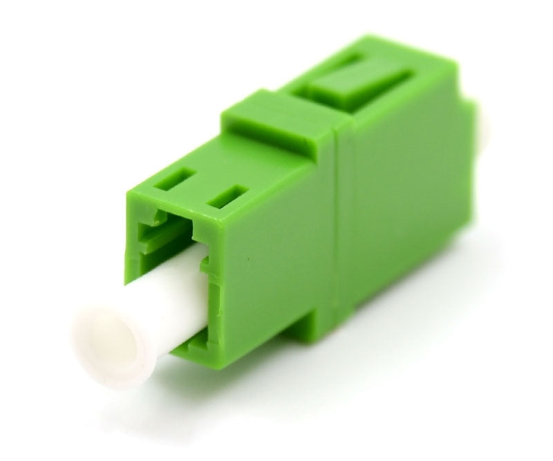 LC/APC to LC/APC Simplex Single Mode Plastic Fiber Optic Adapter/Coupler without Flange