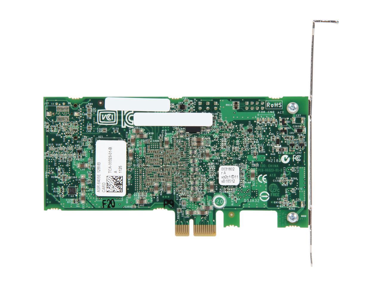 Adaptec RAID ASR-6405E 2271700-R 6Gb/s SATA/SAS 4 internal ports w/ 128MB cache memory Controller Card
