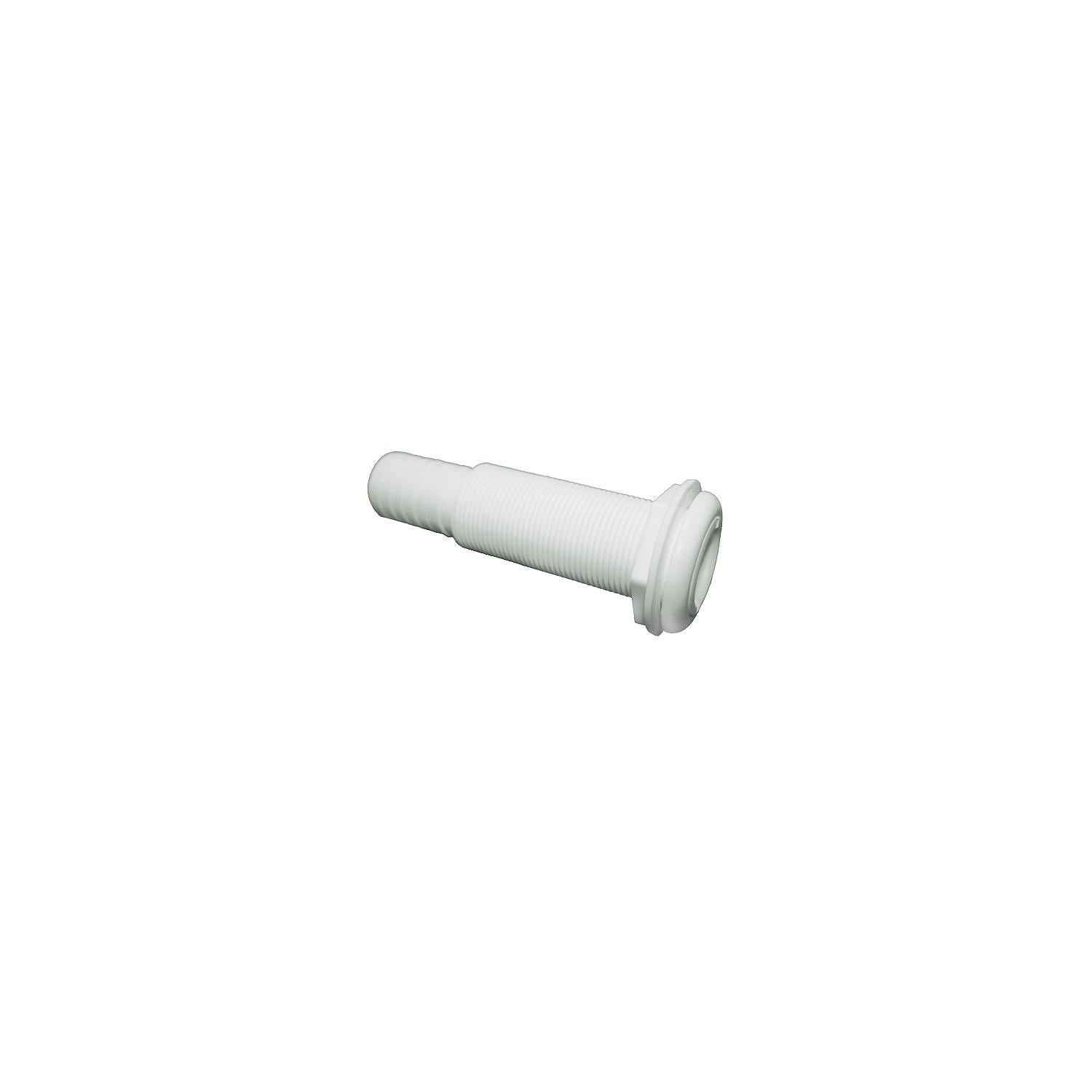 TH Marine TH-1202XL-DP T-H Marine Straight Extra Long Thru-Hull Fitting for Hose, White