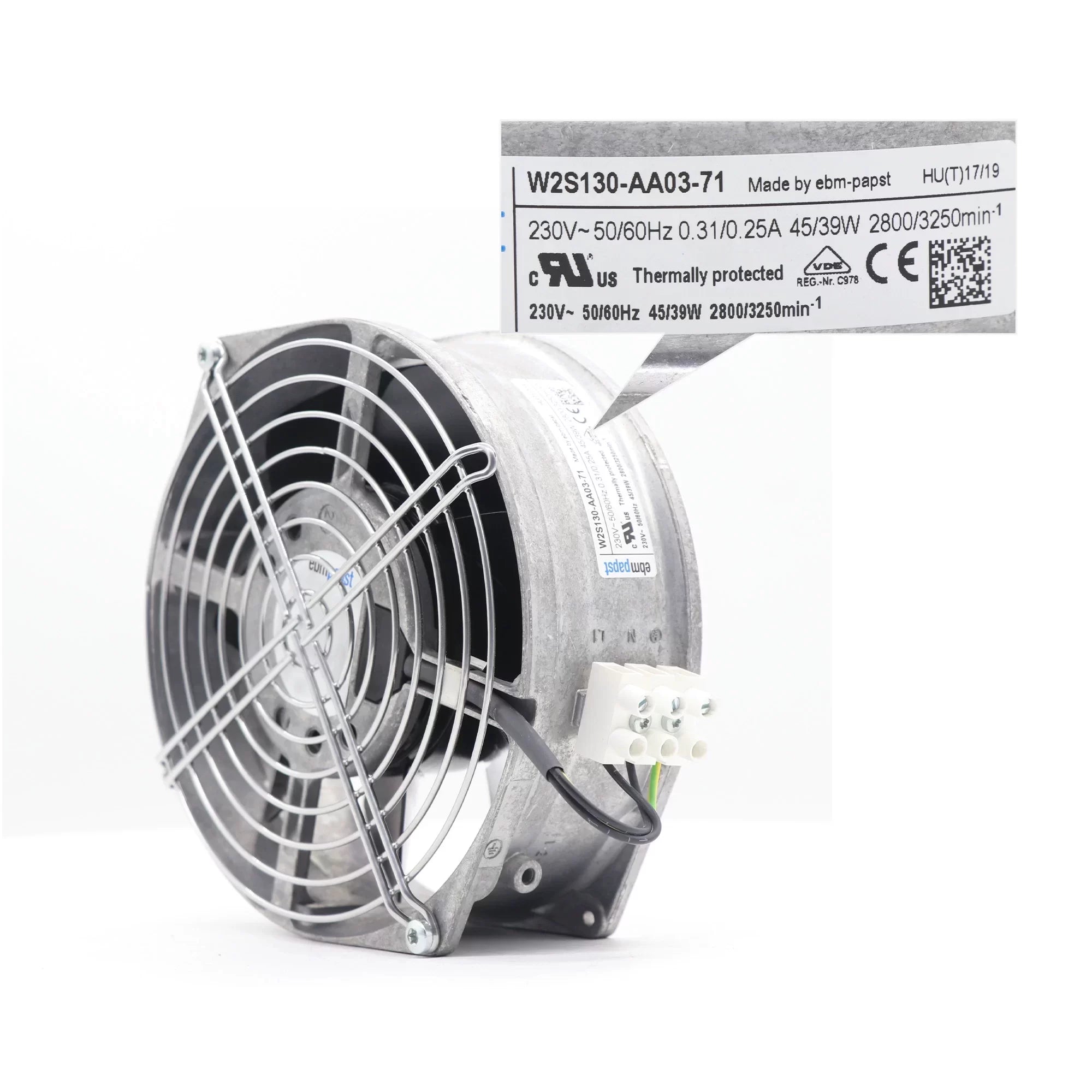 W2S130-AA03-71 ebmpapst 230V AC Axial Fan