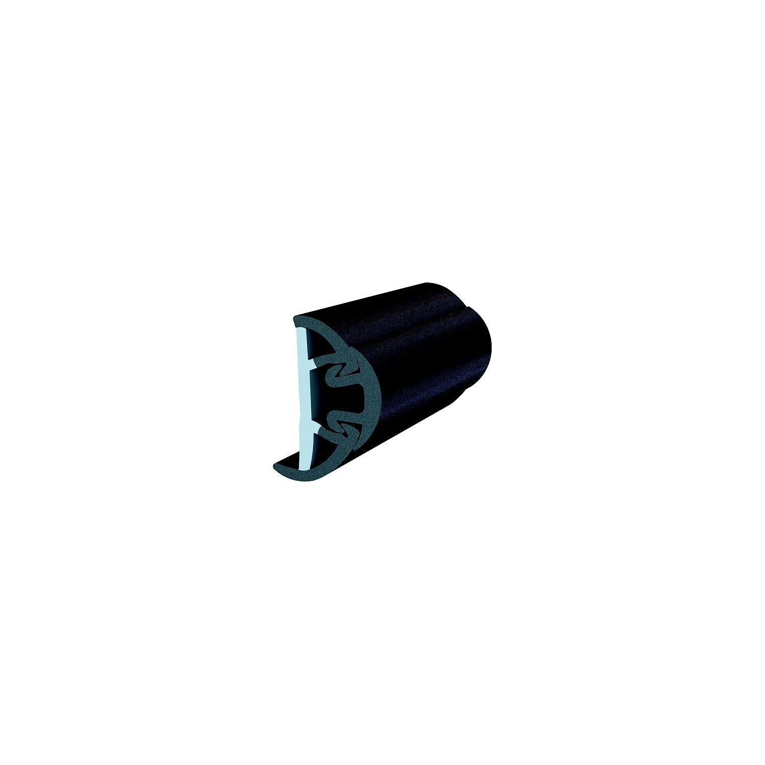 Taco Metals V11-9993BBK60-2 SuproFlex Rub Rail Kit, 2" x 1-1/4" Medium, Black, with Vinyl Overlay Insert