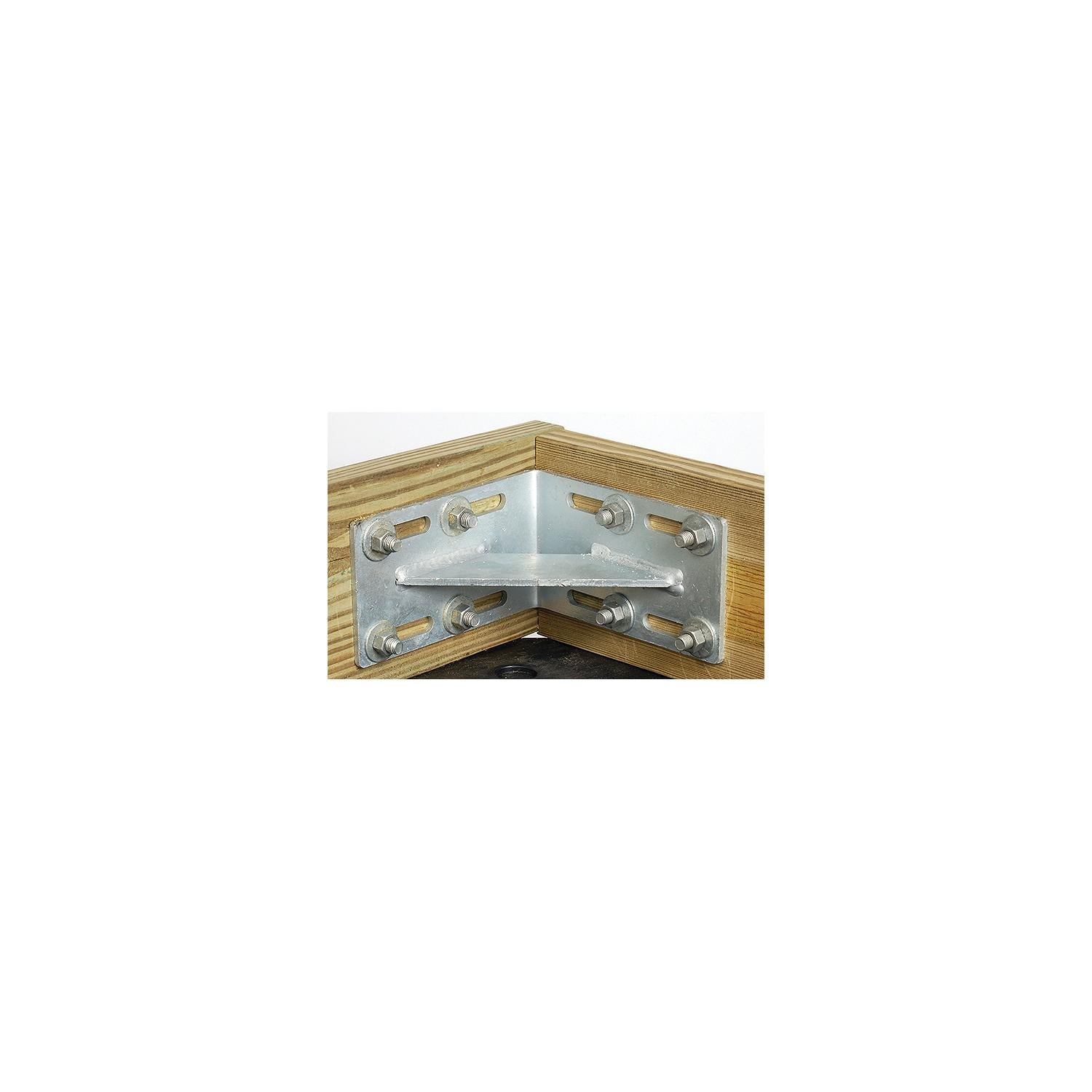 Tie Down 26424 Dock Hardware Inside Corner, 10.5" x 5", Elongated Holes & Larger Brace, Commercial Grade