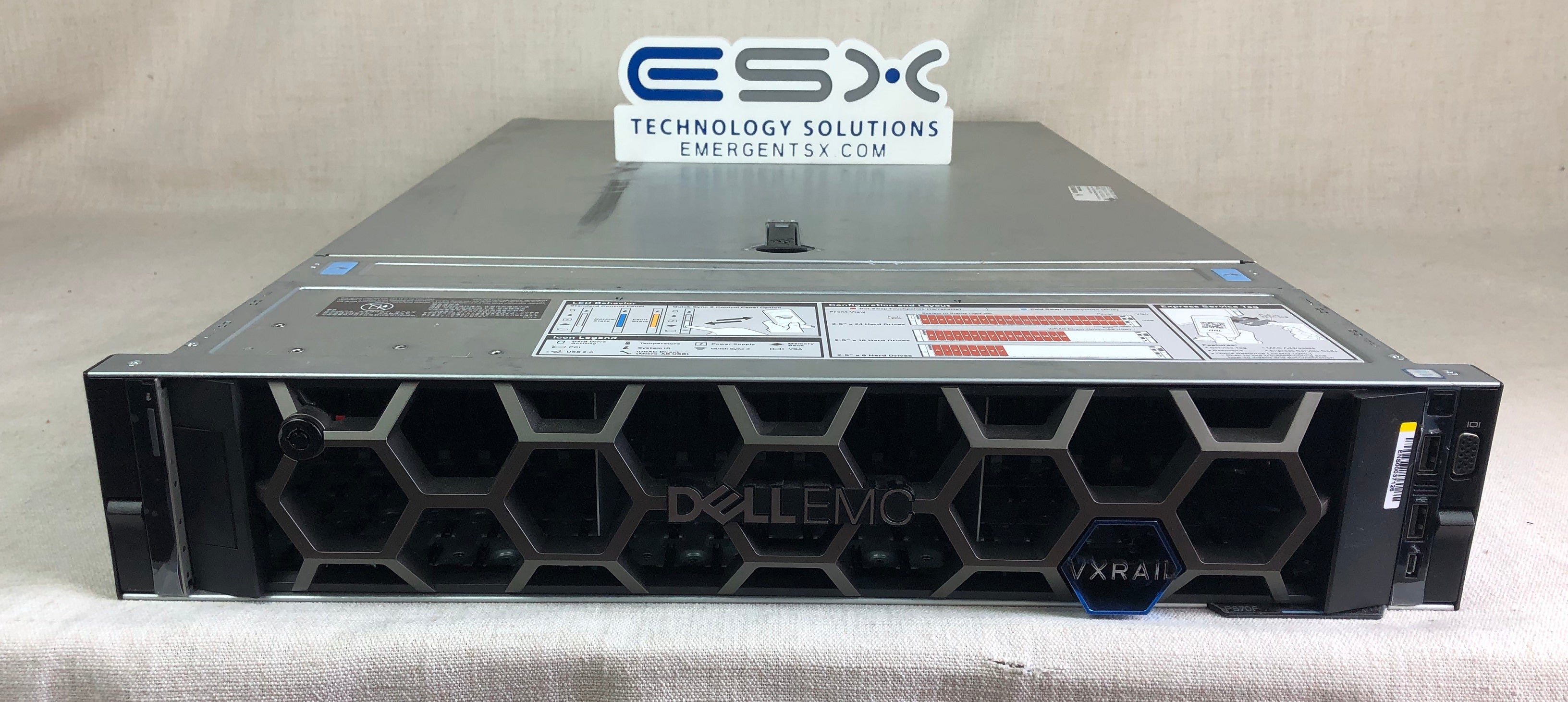 Dell R740XD VxRail P570 24x 2.5” Server 2x 12C Gold 6226 2.7GHz 256GB RAM 10GbE