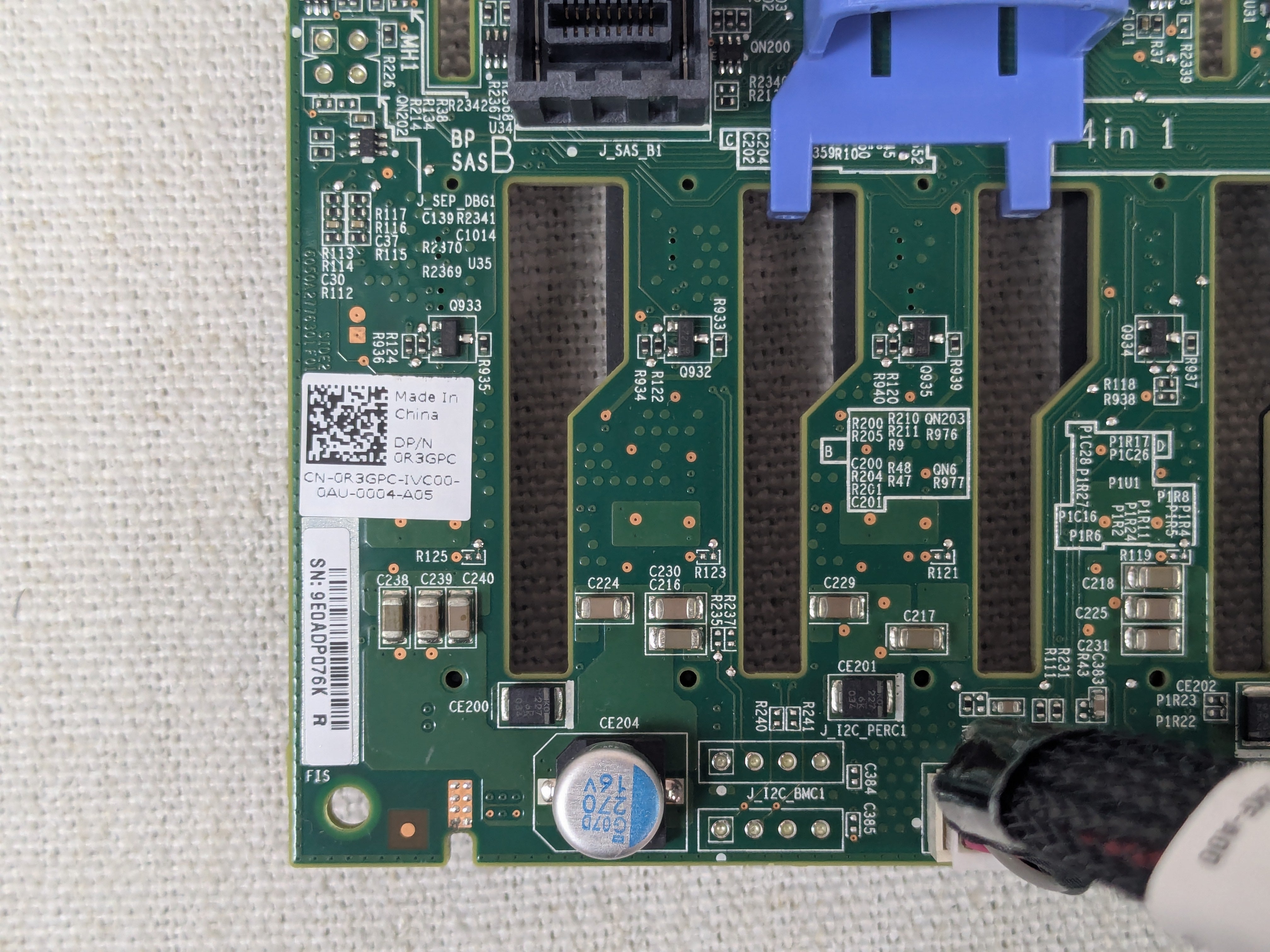 Dell R3GPC 8x 2.5" Backplane Assembly for PowerEdge R740 w/ Power & Signal Cable