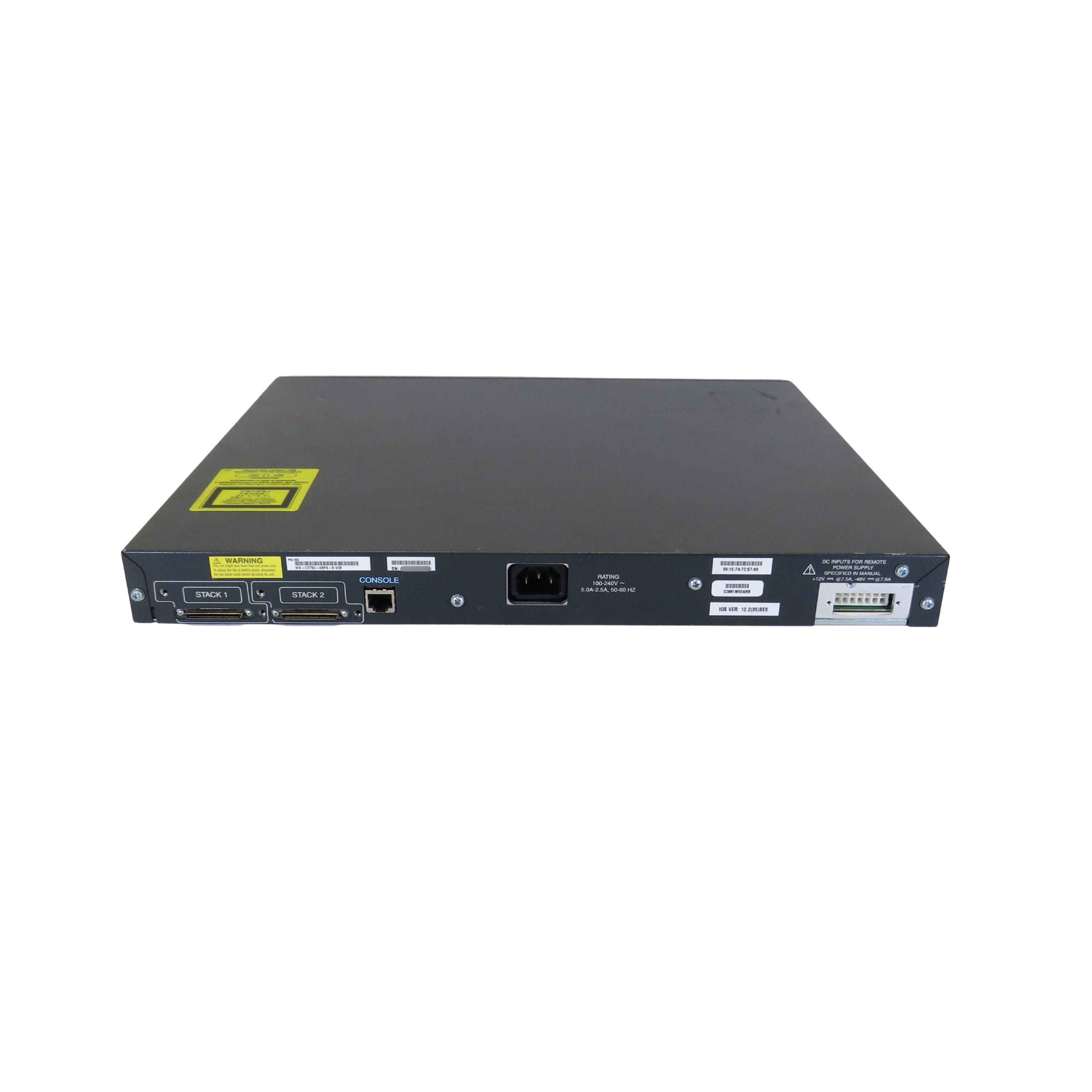 Cisco WS-C3750-48PS-S 3750 48 Port 10/100 PoE + 4 SFP Switch (Refurbished)