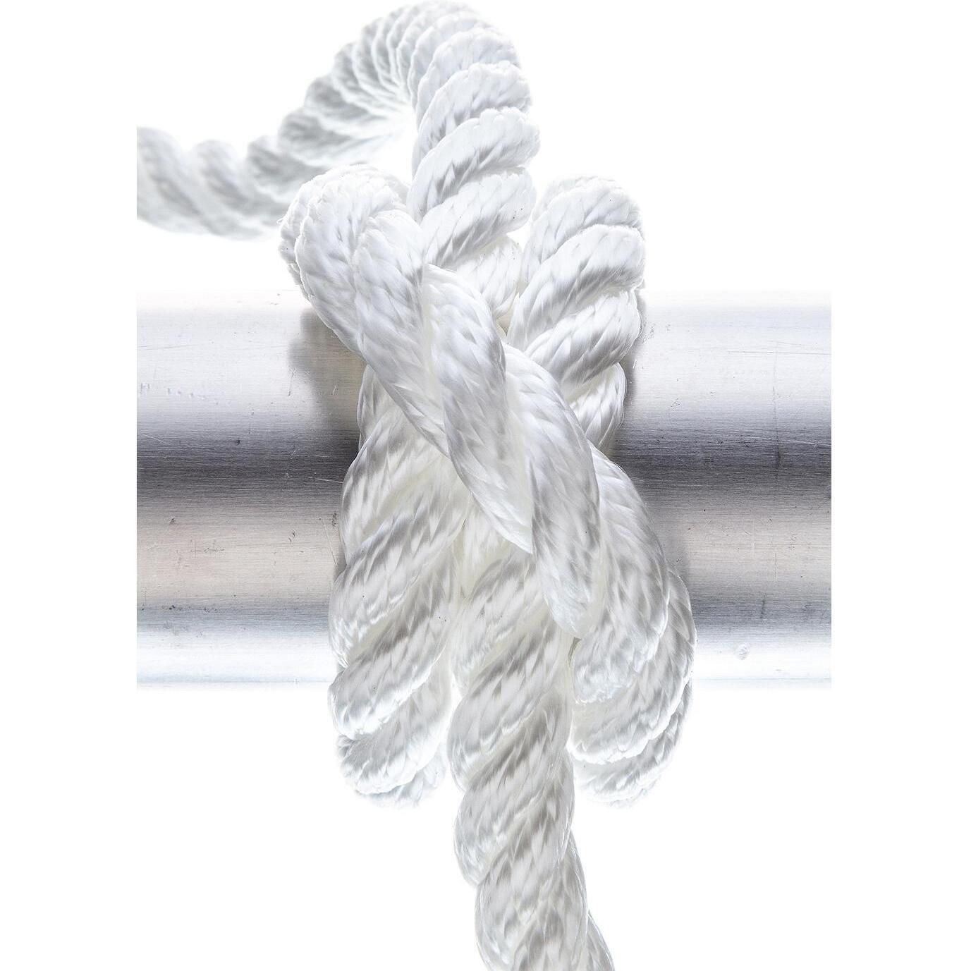 Seachoice 42551 3-Strand Twisted Nylon Dock Line, 1/2" x 15', White
