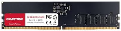 【DDR5 RAM】 GIGASTONE 32GB Kit (2x16GB DDR5 4800MHz PC5-38400 CL 40-40-40-77 1.1V UDIMM 288 Pin Unbuffered Non ECC PC Desktop Memory Module Upgrade