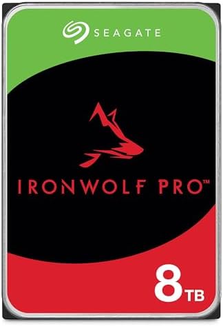 Seagate IronWolf Pro, 12 TB, Enterprise NAS Internal HDD –CMR 3.5 Inch, SATA 6 Gb/s, 7,200 RPM, 256 MB Cache for RAID Network Attached Storage (ST12000NT001