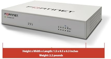 FortiGate-40F Firewall Appliance - 5 Gigabit Ethernet RJ45 Ports, Ideal for Small Businesses (Appliance Only, No Subscription (FG-40F