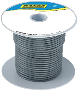Seachoice 50-63114 Tinned Copper Marine Wire, 14 AWG, Gray, 100'