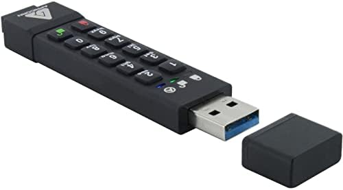 Apricorn 32GB Aegis Secure Key 3Z 256-bit AES XTS Hardware Encrypted FIPS 140-2 Level 3 Validated Secure USB 3.0 Flash Drive (ASK3Z-32GB,Black
