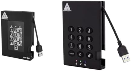 Apricorn 2TB Aegis Padlock USB 3.0 and Fortress FIPS 140-2 Encrypted Hard Drives with PIN Access