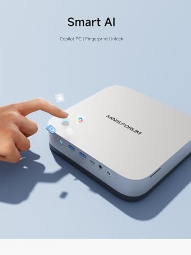 MINISFORUM Mini PC AI X1 Pro AMD Ryzen AI 9 HX370(12Cores/24 Threads&AMD Radeon 890M Mini Gaming PC,96GB DDR5 2TB SSD,8K Quad Output(HDMI+DP+2xUSB4,Dual 2.5 LAN/WIFI7/BT5.4/Oculink,Copilot PC