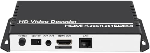 H.265 H.264 HD Video Audio Decoder IP Camera Decoder HTTP RTSP M3U8 RTMP UDP Unitcast to HDMI AV RCA Decoder for Advertisement Display, Decoding Video Encoder, Decoding IP Camera