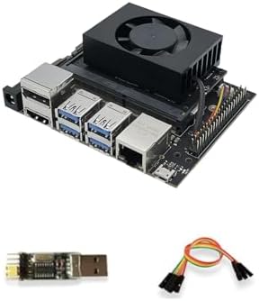 Jetson Nano Kit with SD Slot,Based on N-VIDIA Jetson Nano SOM onboard 16GB EMMC for AI Machine Learning(Fan Cooling