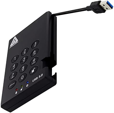 Apricorn 2TB Aegis Padlock USB 3.0 SSD 256-Bit Encrypted Portable Drive (A25-3PL256-S2000